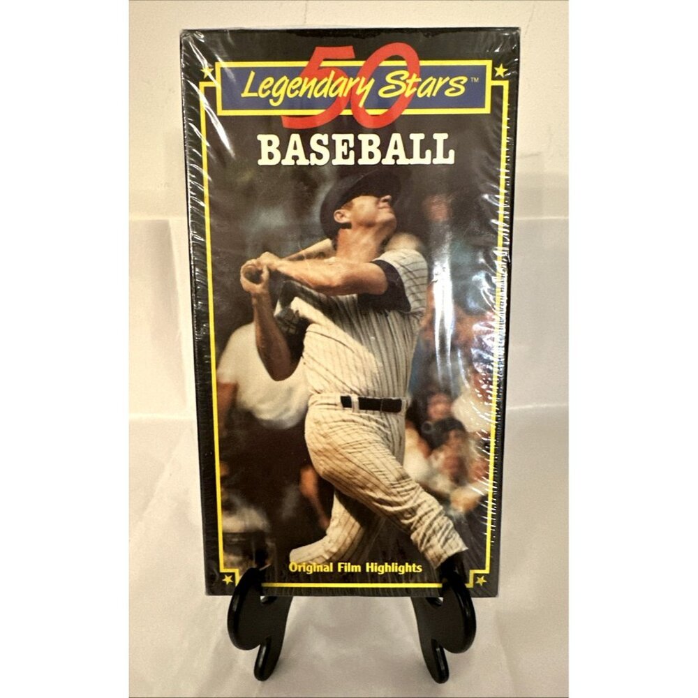 50 Legendary Stars Baseball VHS Babe Ruth Mantle Original Film Highlights SEALED